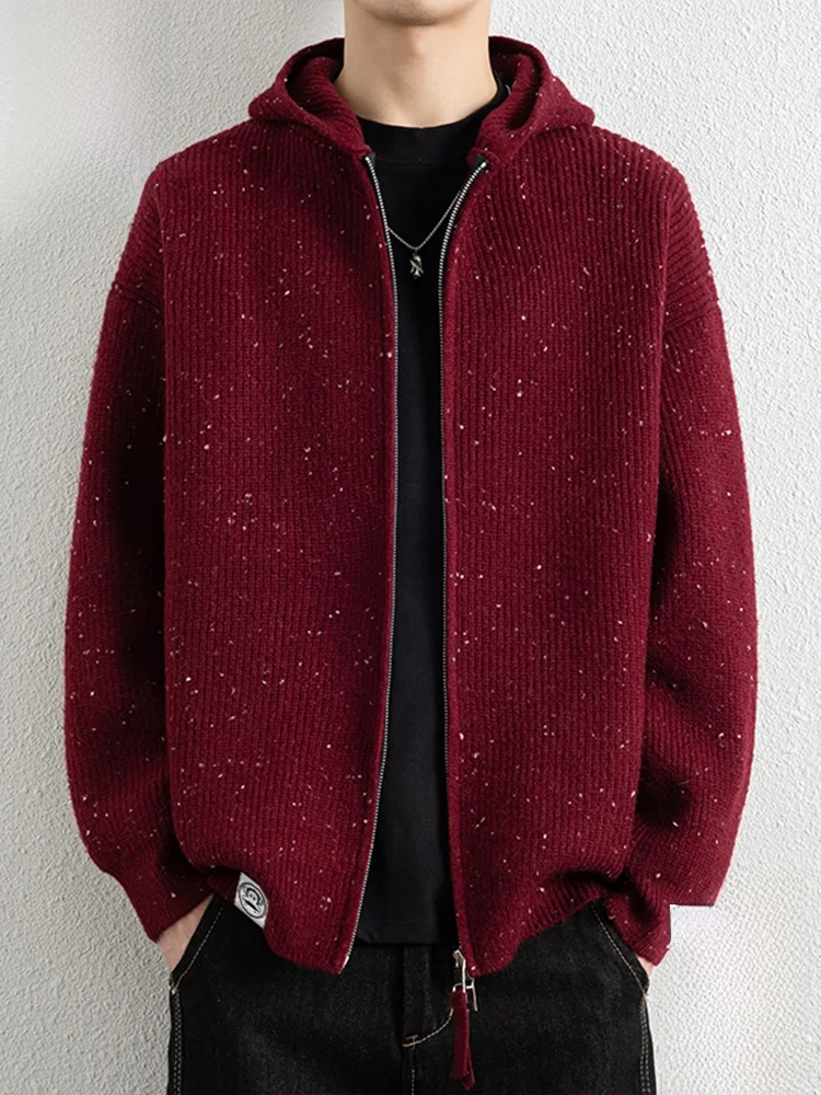 

PaulFrank Loose Casual Knitted Cardigan Men's Autumn Warm Hooded Sweater Jaet Large Mouth Monkey Relaxing Feel Zipper Closure