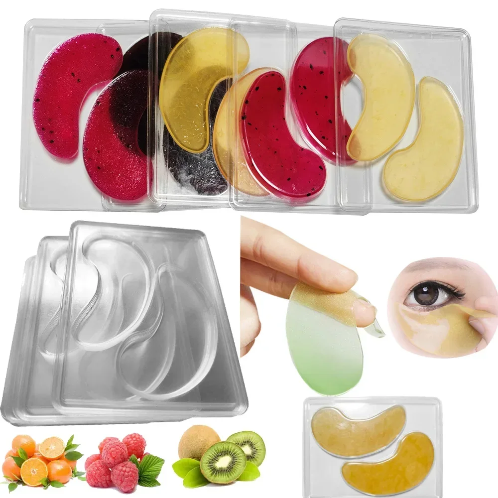 5/25pcs/lot Portable Reusable Eye Mask Patch Tray Plate Transparent DIY Eye Mask Mold for Fruit Vegetable Mask Natural Collagen