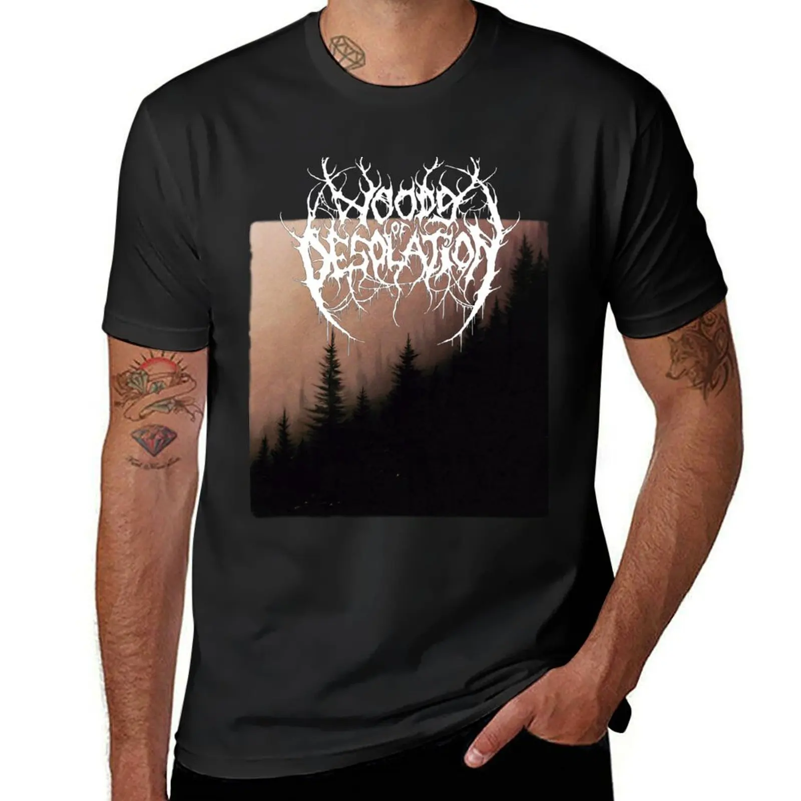 Woods of Desolation - Torn Beyond Reason - Black Metal T-Shirt vintage quick drying customs kawaii clothes t shirt for men