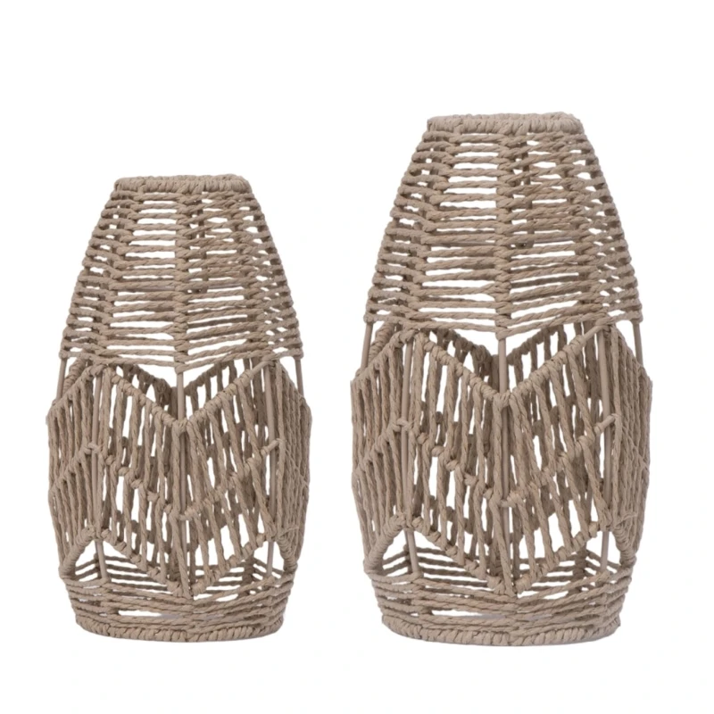 

Y166 Imitation Rattan Weave Lampshade Light Cover for Bedroom Living Room Decoration