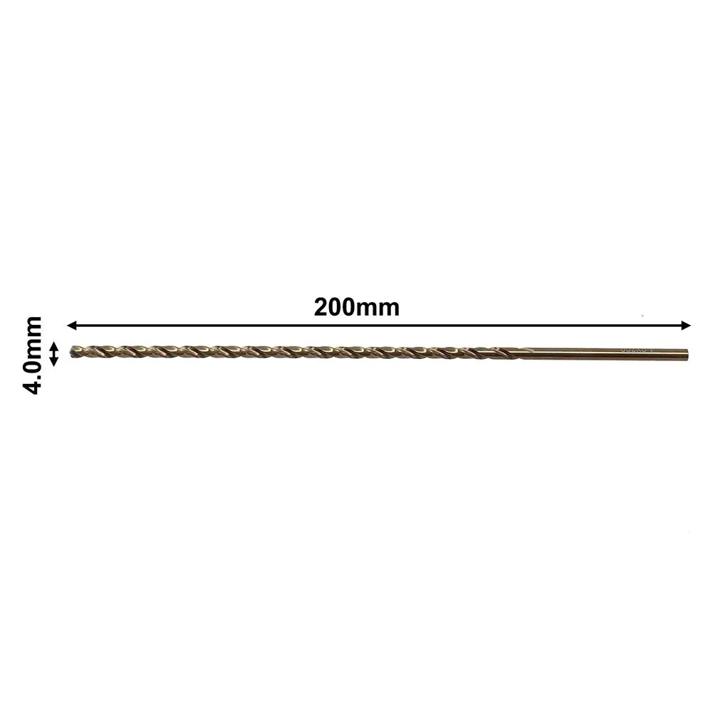 5pcs 3.0-6.0mm 200mm Extended M35 Drill Bits Set For Metal Wood Stainless Steel Gold Power Tools Parts Accessories