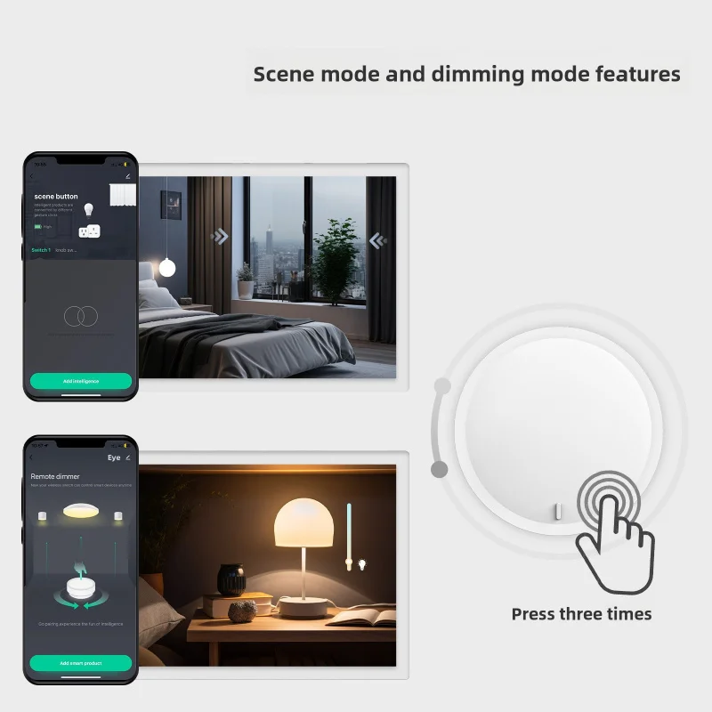 MOES Tuya Zigbee Smart Switch: Knob Control, Scene Stick-On, APP Remote, Scene Dimming, Smart Home