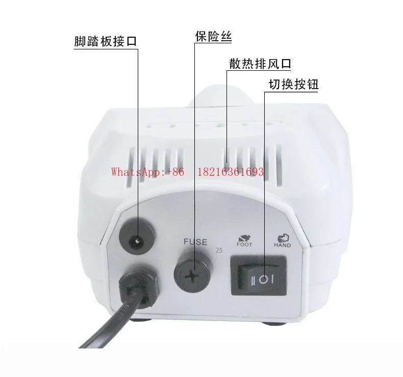 2026GOOD 25000 Rpm DM-202 Nail Grinder, Flat Electric Nail Grinder Polishing Machine