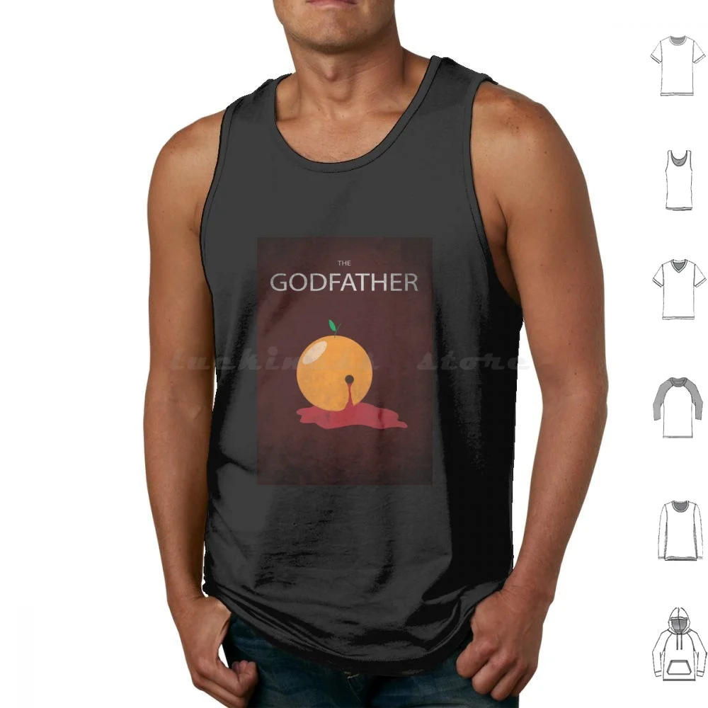 The Godfather Orange Poster Tank Tops Vest Sleeveless The Godfather Francis Coppola Robert De Niro Tony Montana Al