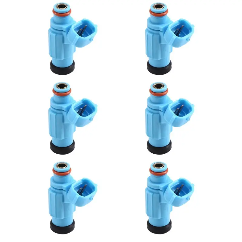 Set Of 6 Fuel Injectors For Outboard 200HP 225HP 250HP- 4-Hole Design Part Numbers 15710-93J00 1571093J00