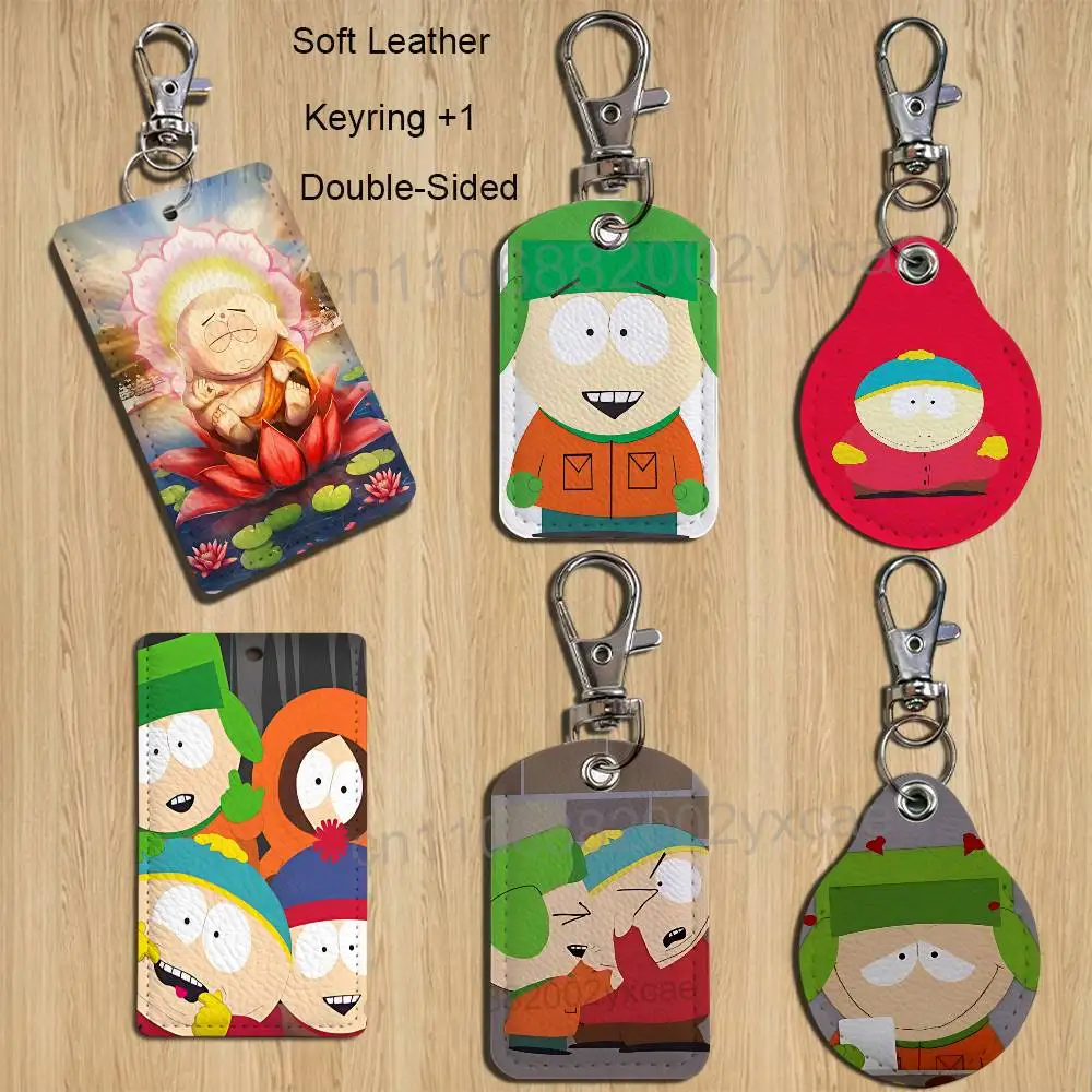 

Kyle Stan South Park Cartman Card Holder With Keychain Executive Protection For Bank Credit Subway Bus Case
