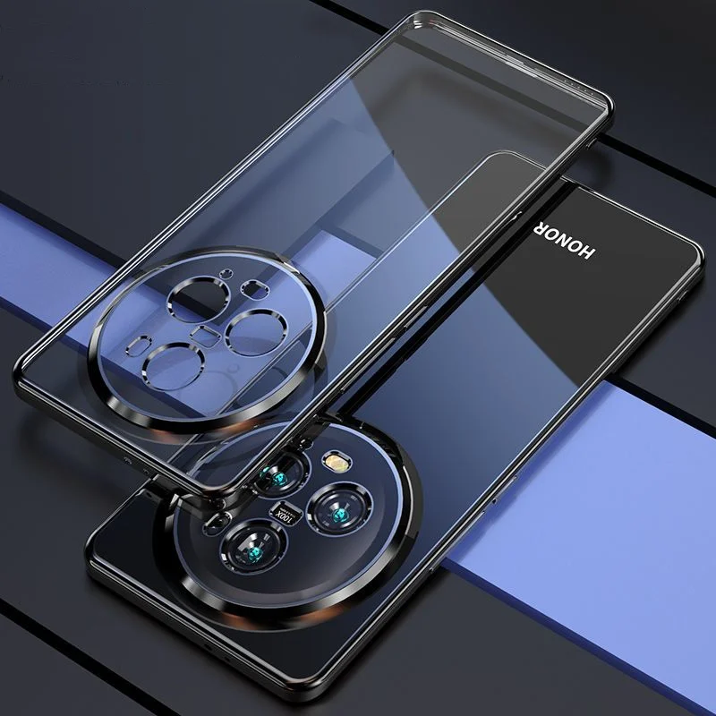 For Honor Magic 6 6Pro Case Luxury Electroplated Transparent TPU Soft Case For Honor Magic 6 Pro Thin Back Cover Funda