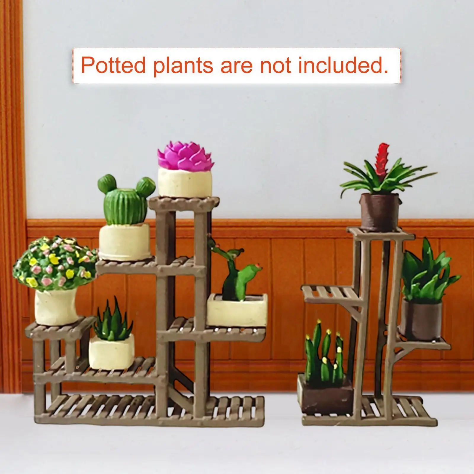 1/64 Plant Stand,Micro Landscape Decor Tiny Photo Props Miniature Dollhouse Accessories Miniature Scene Models Doll House Decor