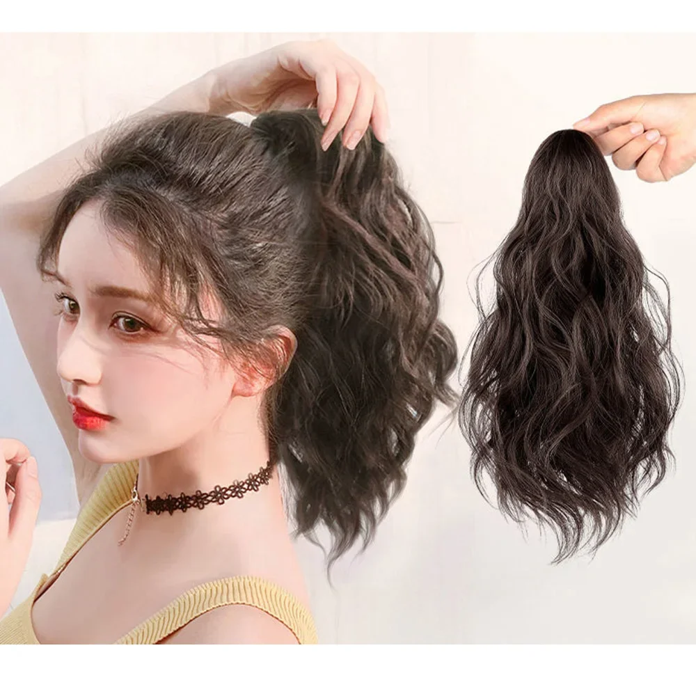 Coleta recta corta sintética para mujer, extensiones de cabello con Clip de garra pequeña, cola de caballo Natural para la escuela, postizo de pelo falso