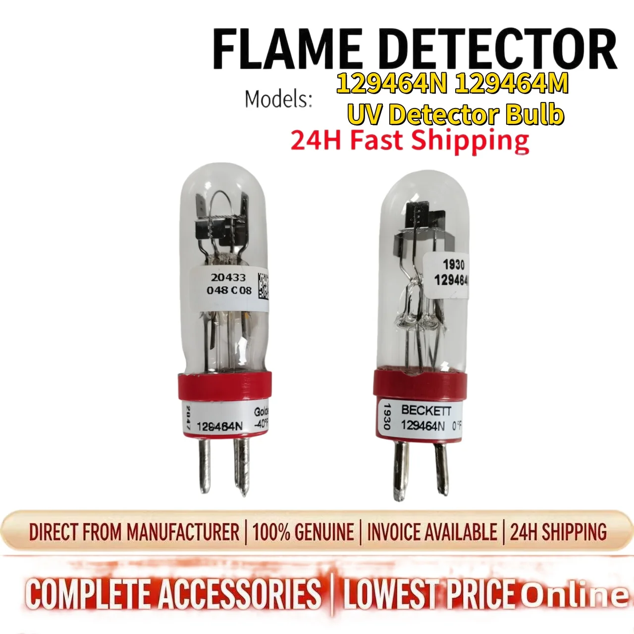 

UV Detector Photocell Bulb 129464N 129464M Industrial Oil Gas Burner Flame Monitor Parts, 24h Fast Shipping