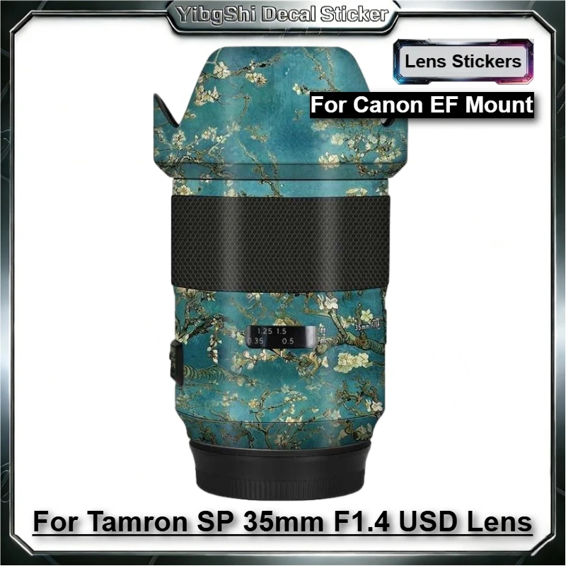 

Защитная наклейка-пленка для объектива Tamron SP 35mm F1.4 USD для Canon EF, защита корпуса, антицарапийное покрытие