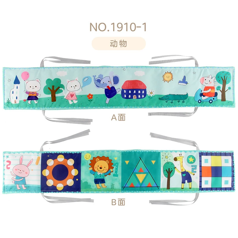 Детские игрушки Монтессори, детская тканевая книга для детей 0-12 месяцев, игрушки для кроватки новорожденных, тканевая книга для сенсорных занятий для малышей, ранние развивающие игрушки