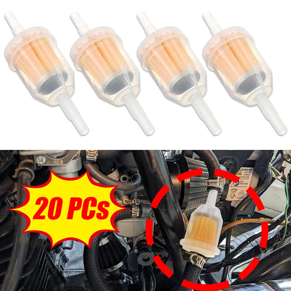 

1/20PCs Universal Motorcycle Car Gas Fuel Oil Filters Fuel Delivery Tool Scooter Inner Oil Filter ATV Fuel Filter Accessories