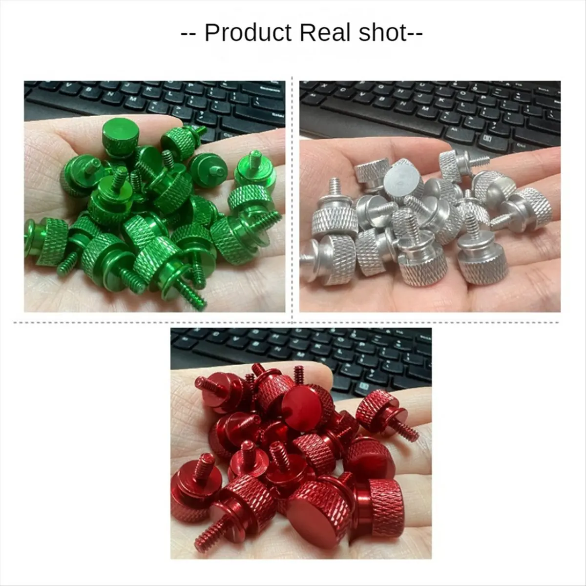 High-quality PC accessories in Stock 10Pcs/Lot UNC6-32 M3.5 Hand Screw for PSU Computer Case Screws Silver