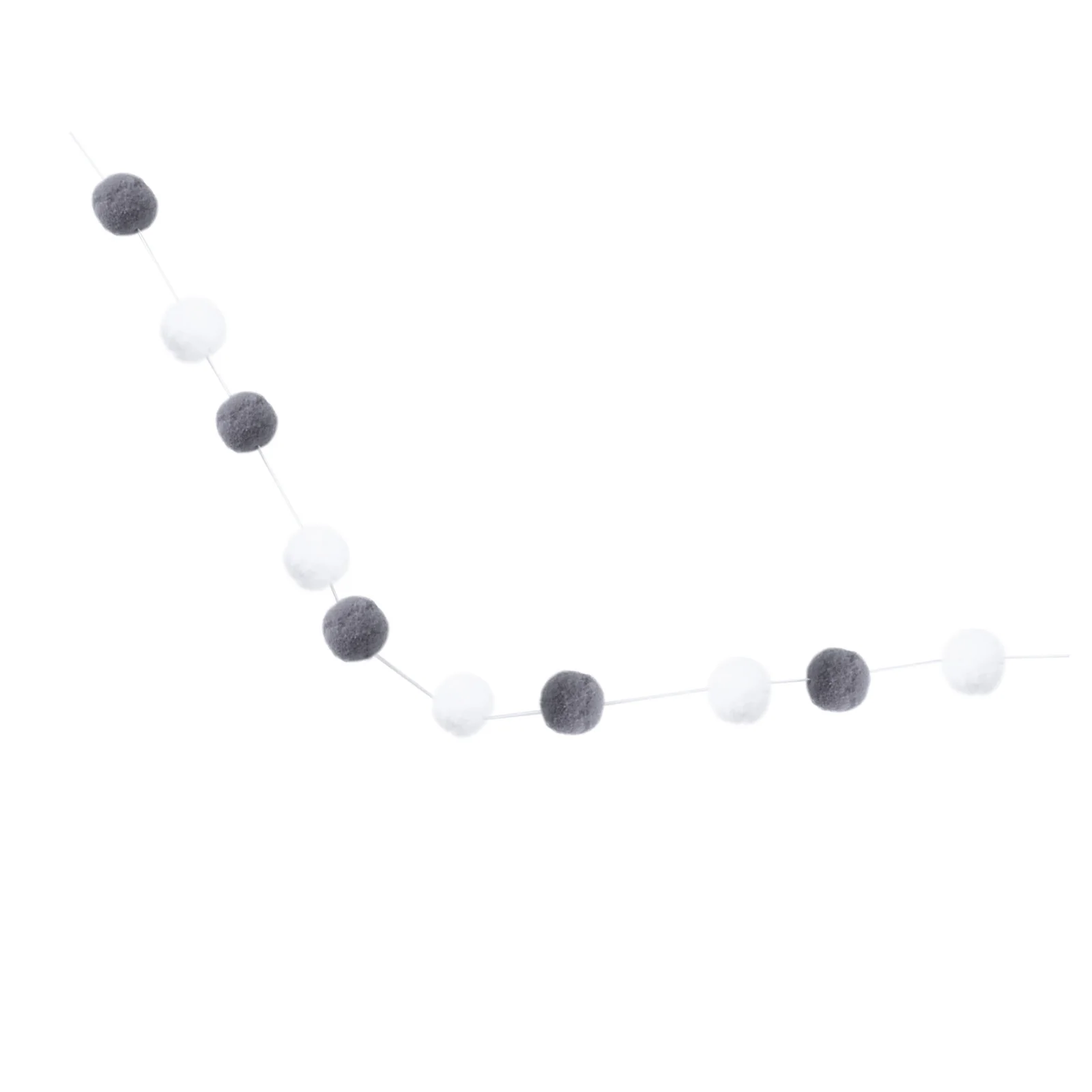 

Christmas Felt Balls Garland 3M No Knots Adjustable Length Wall Hanging Decor for Party Backdrop Felt Ball Garland