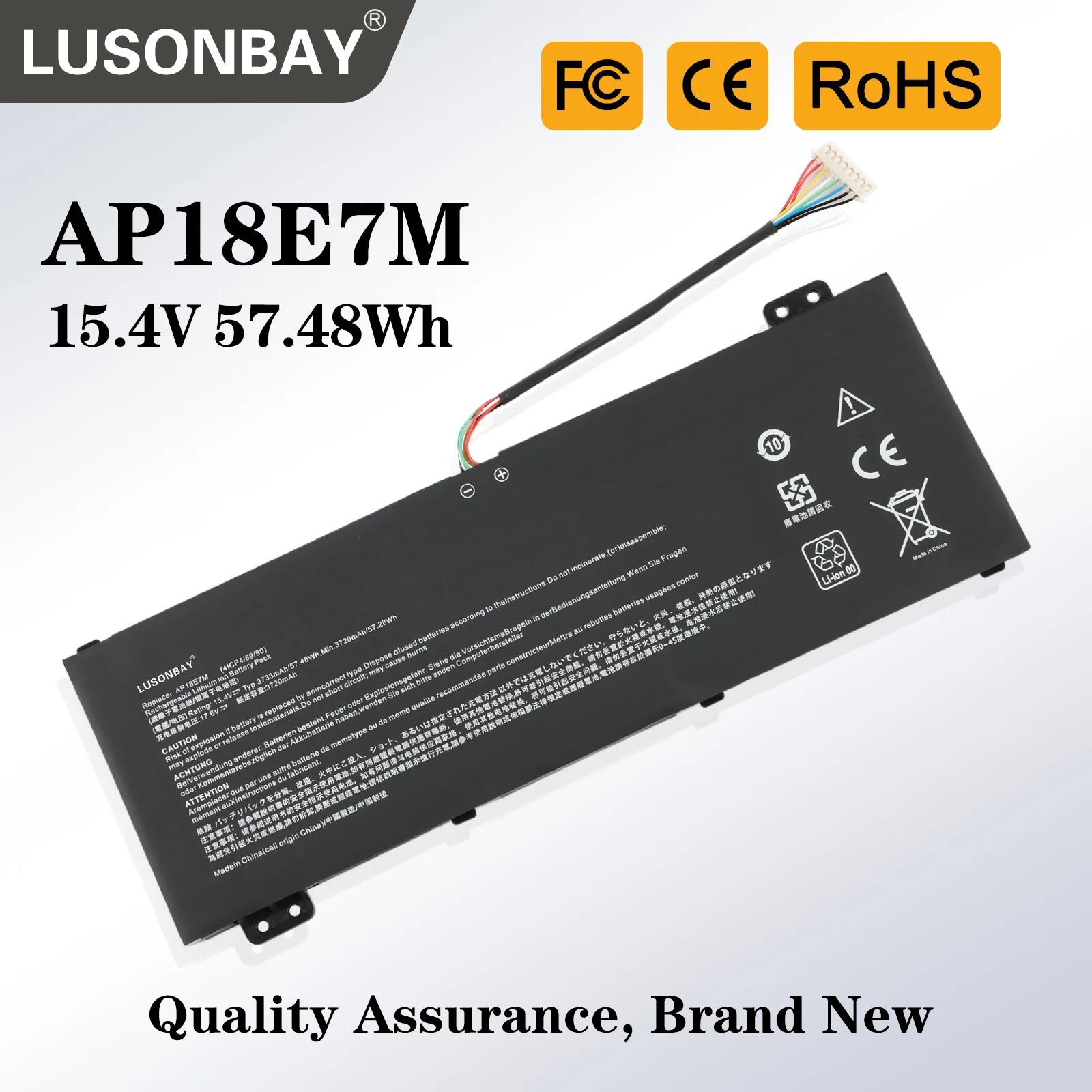 

LUSONBAY AP18E7M Laptop Battery for Acer Nitro 5 AN515-54 AN515-55 AN517-51 7 AN715-51 Aspire 7 A715-74 A715-74G Series AP18E8M
