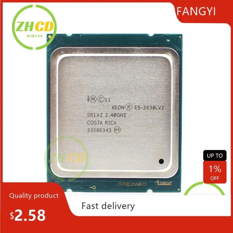 Intel Xeon For E5 2630L V2 Processor SR1AZ 6-core 2.4GHz 15M 60W E5 2630LV2 Server LGA 2011 CPU