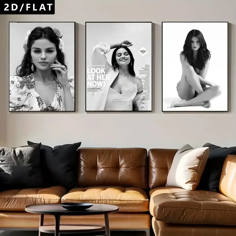 singer Selena Gomez Trendy Classic hot HD Self-Adhesive Waterproof Art Poster Room Decor New Arrival On Sale