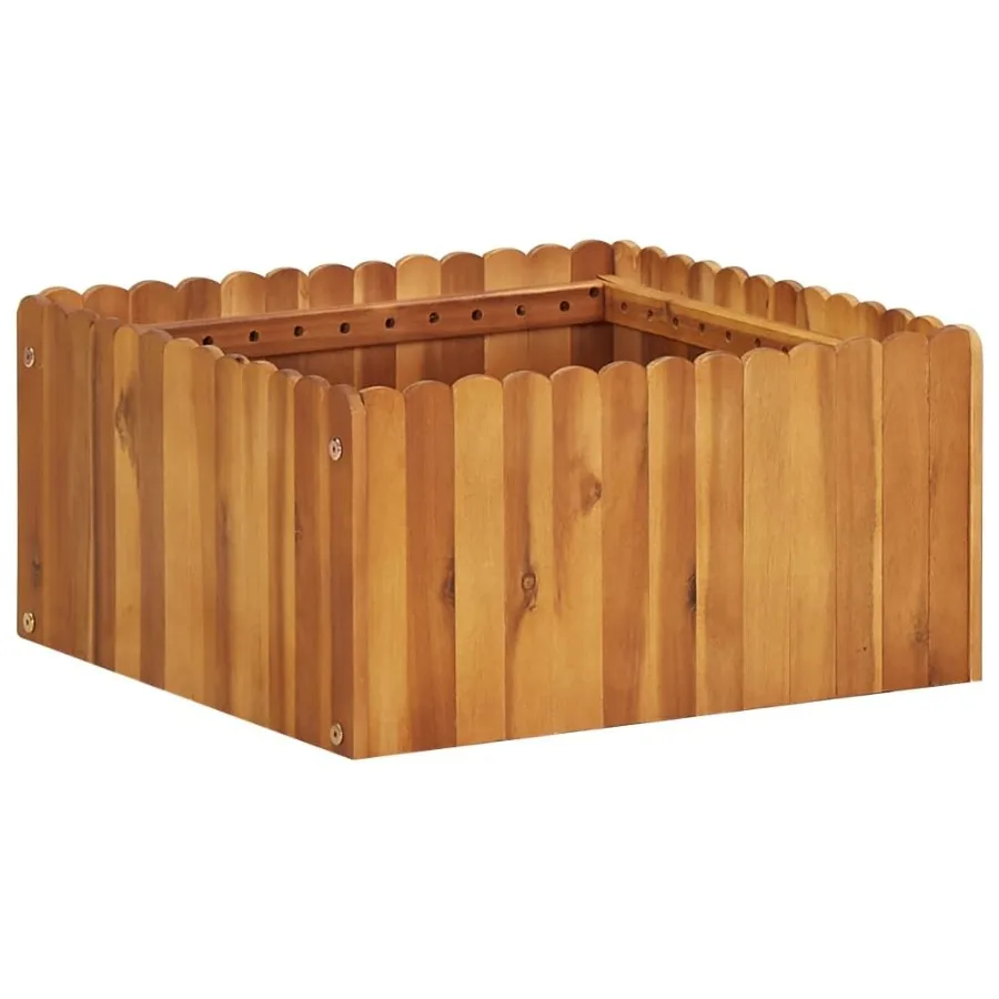 

Garden Raised Bed 19.6x19.6x9.8 Solid Acacia Wood