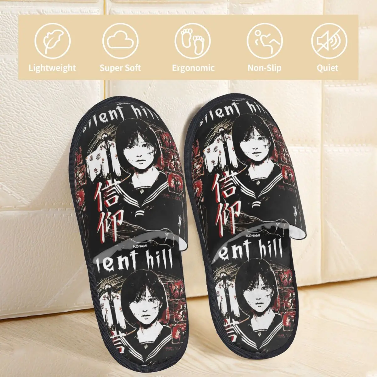 Winter Home Cotton Slippers Hinako-Shimizu Silent Hill F Accessories Household Fur Slides Slippers Living Room Non Slip Slides