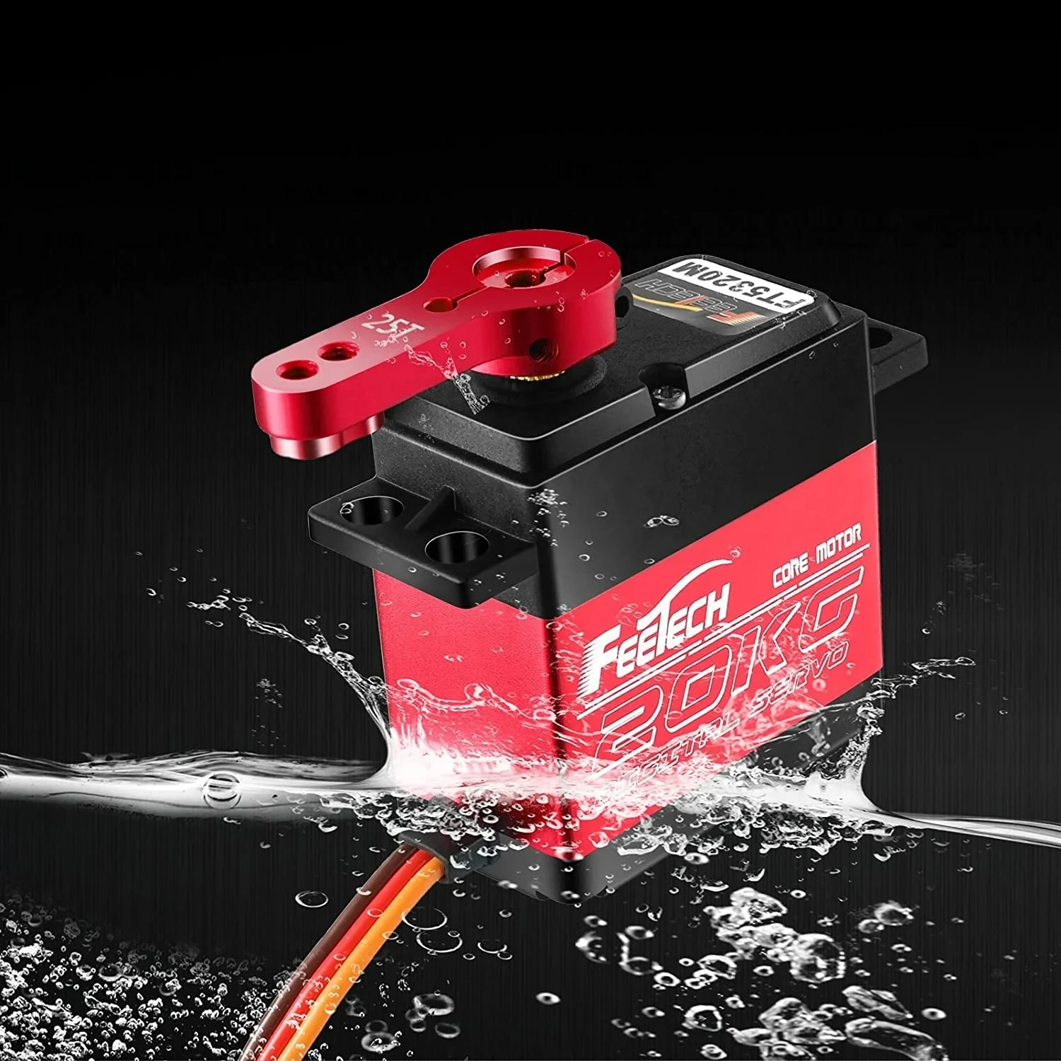 Feetech FT5320M 20kg 7.4V 180도 방수 서보 고속 메탈 기어 디지털 서보 바하 서보 25T 암 1/8 1/10 RC 자동차용