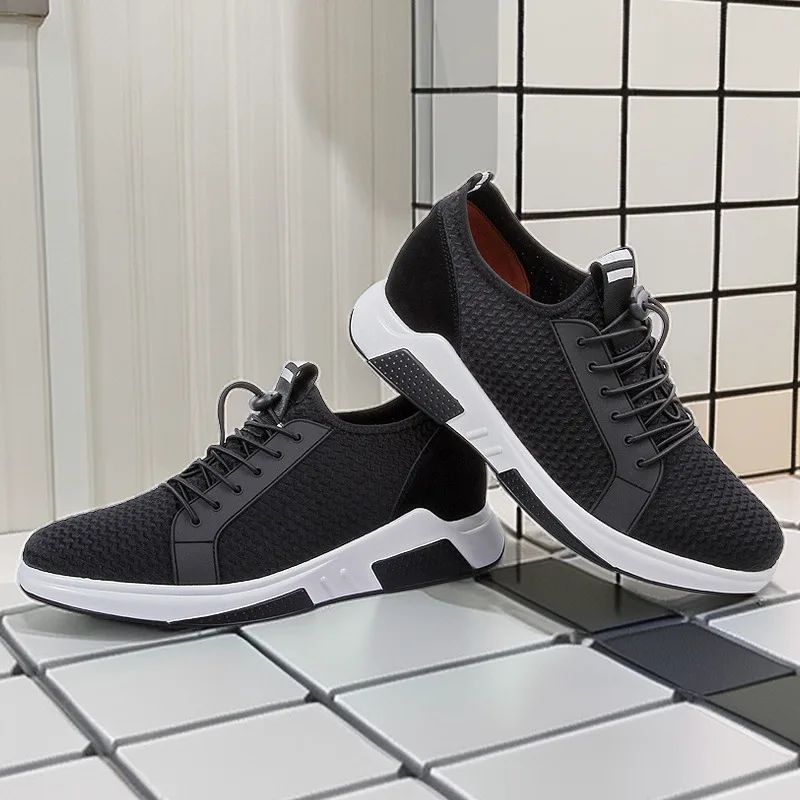 Zomer Sneakers Mannen Lift Schoenen Hoogte Verhogen Binnenzool 6Cm Dagelijks Leven Sportman