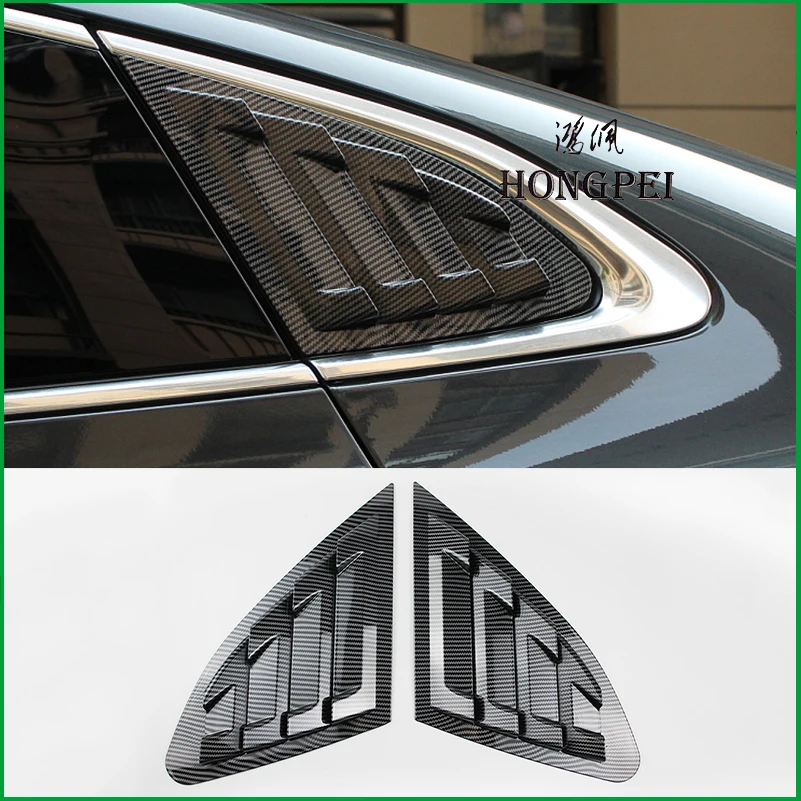 

For Chevrolet Malibu 2016-2020 Car Rear Window Blind shades Louver Frame Sill Molding Cover Sticker Trim Accessories Car-Styling