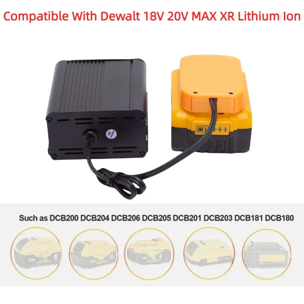 Imagem -02 - Adaptador de Tomada de Inversor de Energia Portátil de 200w para Bateria Dewalt 18v xr dc 1520v para ac 220v Alimentado com Usb 5v 2.4a para Reino Unido ue au