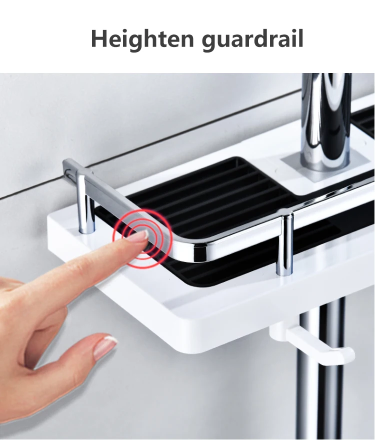 Bad Dusche Set Multifunktion abs Regal Slip Anti Rost schwarz und Gold Licht Luxus-Stil