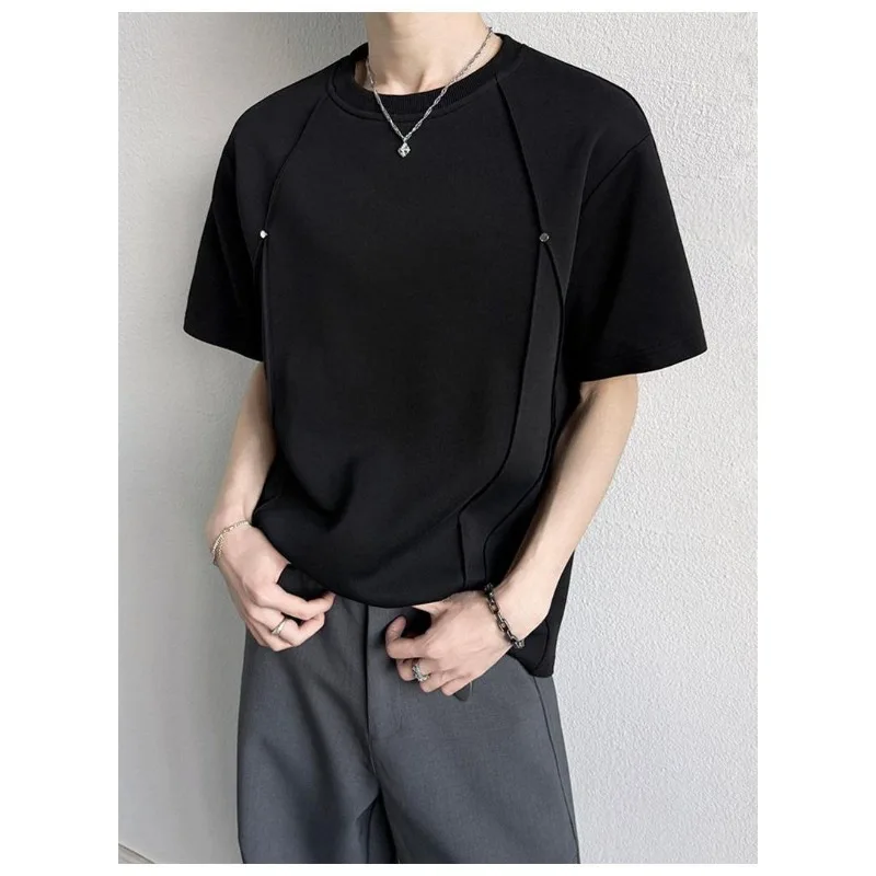 American Heavyweight Half Sleeved Men's Loose Design Top, Summer New Short Sleeved T-shirt