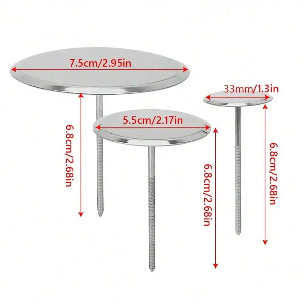 3 Sizes Cake Flower Nail Piping Needle Stick Stand DIY Baking Decorating Tools Stainless Steel Ice Cream Confectionery Nails