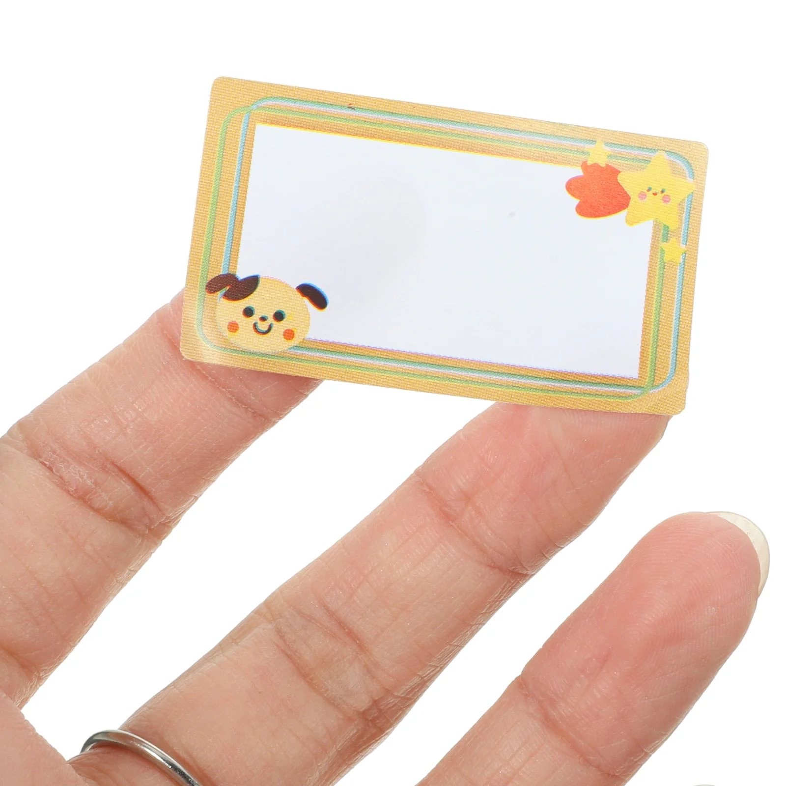 1 rollo de etiquetas adhesivas en blanco, etiquetas de nombre reutilizables para artículos para niños, suministros escolares, botellas de agua, almacenamiento de zapatos, hogar y oficina