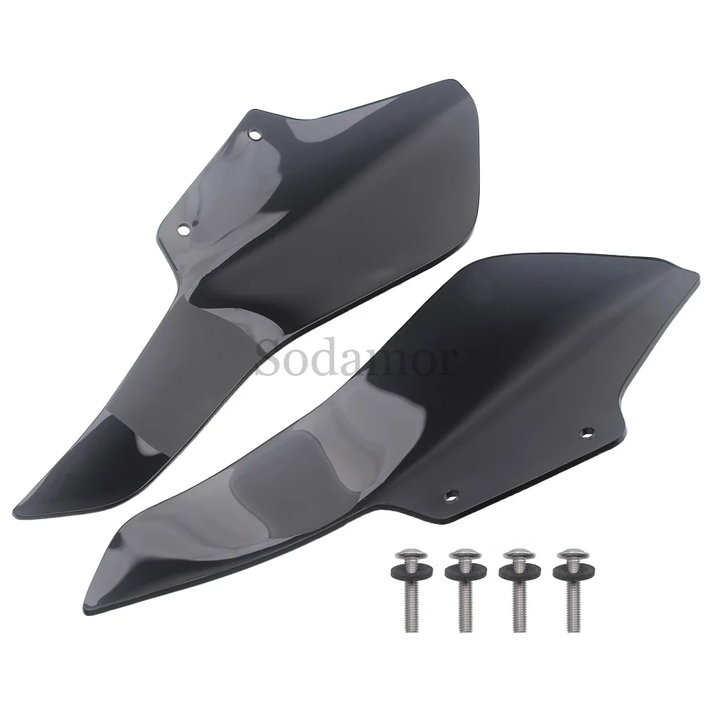 Motorcycle Accessories Fairing Air Deflectors Left and Right Black Acrylic Plastic Fit For BMW R18 B R18B Bagger 2021-2024