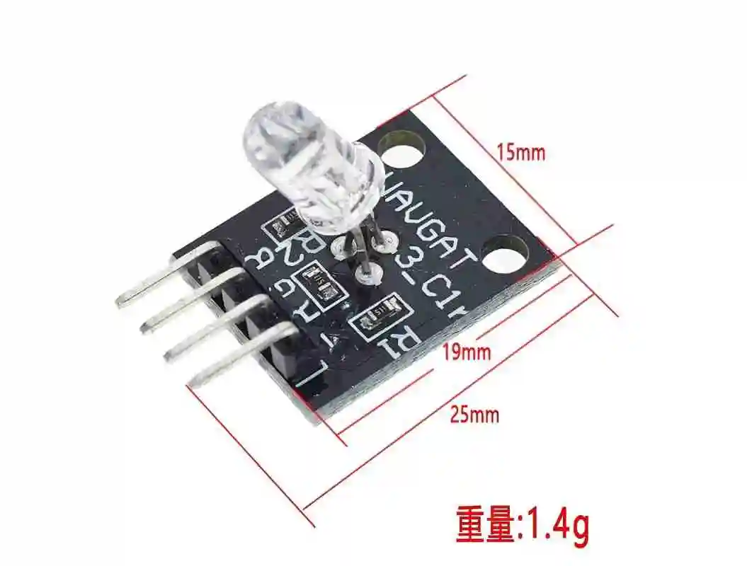 KY-016 Modulo LED DIP a 3 colori per Arduino - Spina del modulo LED tricolore RGB