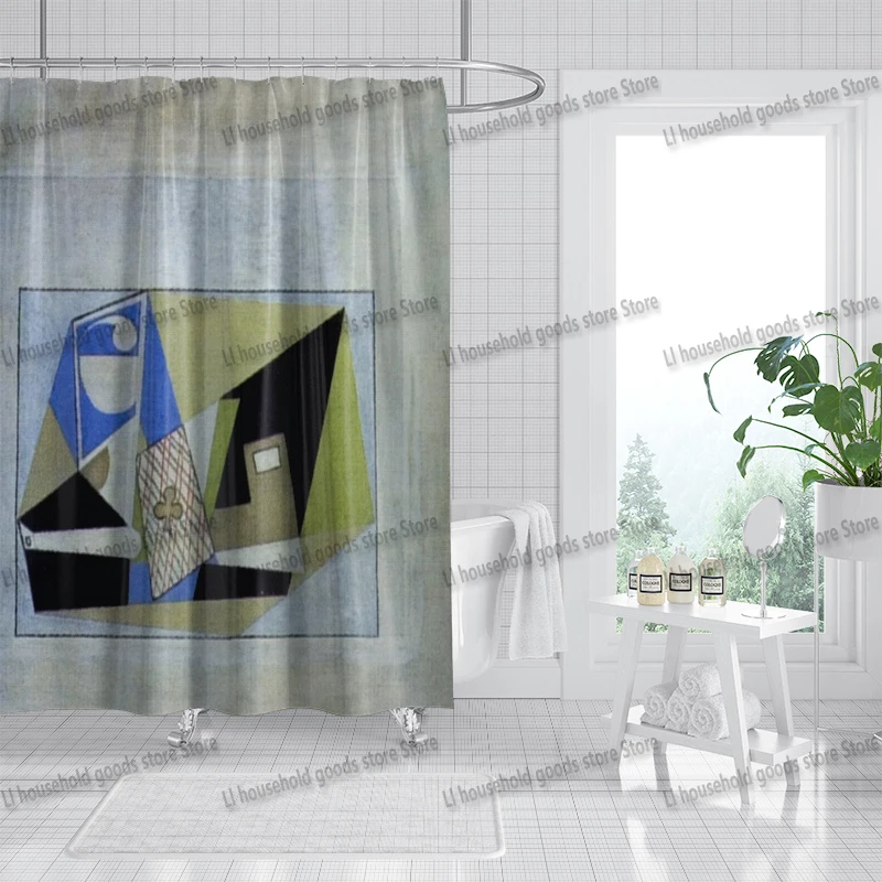 Morden Matisse Shower Curtain Waterproof Fabric Solid Color Bath Curtains For Bathroom Bathtub Large Wide Bathing Cover