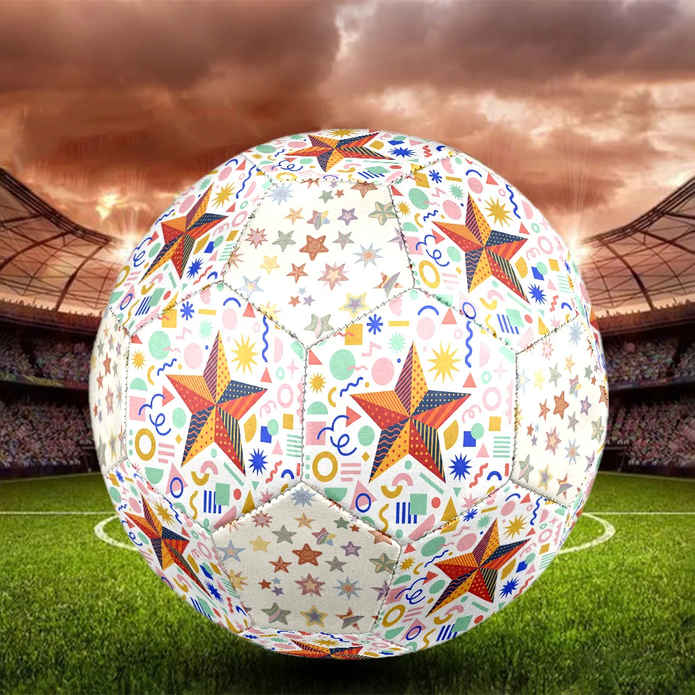 Cool Star Soccer Ball Machine Sewn Indoor/Outdoor Universal Football Gifts for Soccer Enthusiast Perfect Birthday Gift Idea
