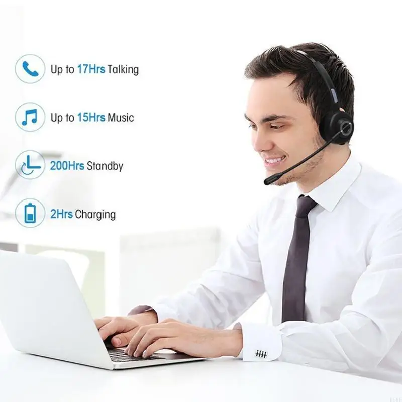 R58F M97 إلغاء الضوضاء سماعة رأس CVC6.0 سماعة لاسلكية متوافقة مع Bluetooth+