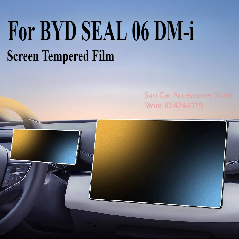 

For BYD SEAL 06 DM-i 2024-25 Screen Tempered Film Navigation Central Control Instrument Film Car Interior Protection Accessories
