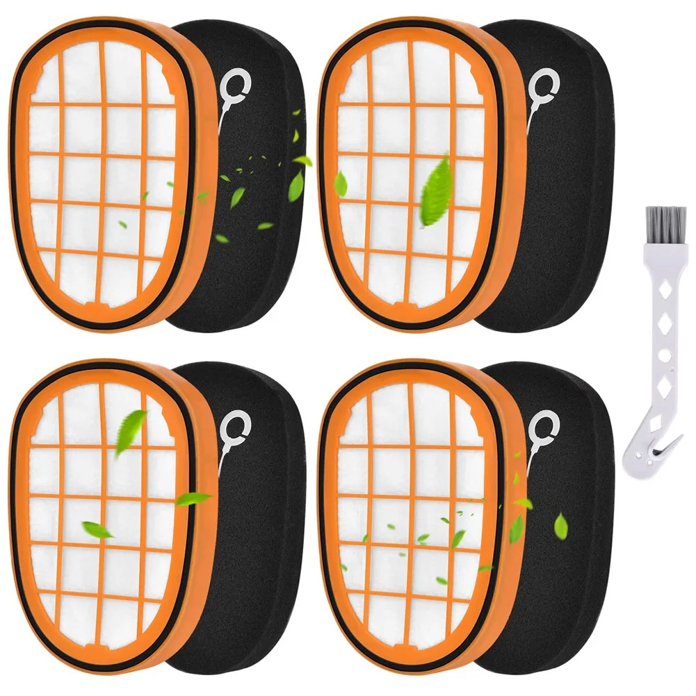 Комплект из 4 фильтров для ручного пылесоса Philips SpeedPro Max Aqua FC6812 FC6813 FC6822 FC5005/01 Сменные фильтры