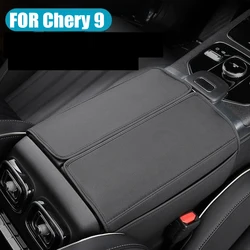 Chery Tiggo 9 Chery Jaecoo 8 J8 2023 2024 가죽 자동차 센터 컨트롤 팔걸이 박스, 극세사 트림 커버, 최대 액세서리