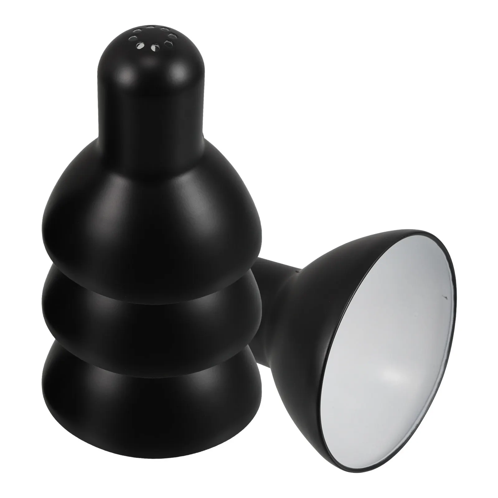 4Pcs Iron Metal Lamp Shade Black Replacement Universal Table Lamp Shade for Desk Study Office Workshop Lighting
