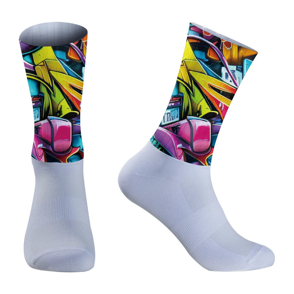 Chaussettes de cyclisme coordonnantes pour hommes et femmes, respirantes, sports de plein air, course à pied, escalade, vélo, nouveau, 2024