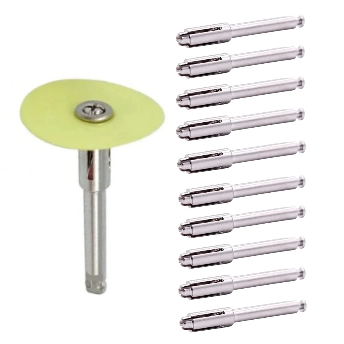 2/5pcs Stainless Steel Disc Fit Shank for Polishing Disk 3M Disc Dental Mandrel Polishing disc Holding Rod Tool
