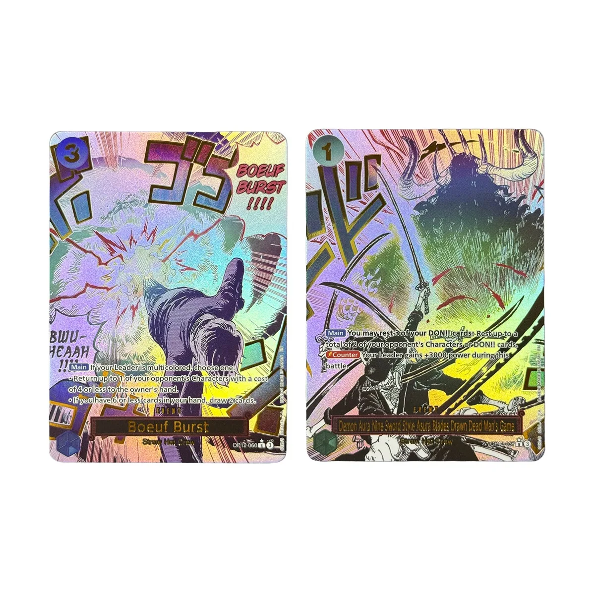 Коллекционная карта One Piece Proxy Card 2025 OP12: Боэф Бёрст Демон Аура, аниме TCG, одиночная карта, игрушка, подарок