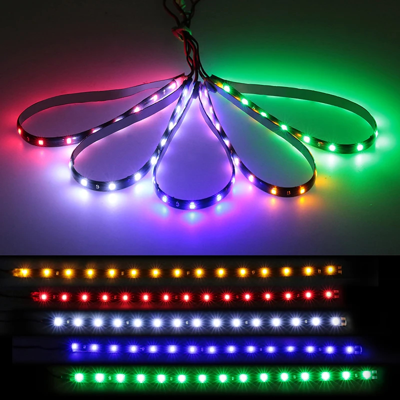 Car Led Strip Decoration 30cm Ambient Light 15 SMD Waterproof Flexible Daytime Running Lights Car Decorative Accessories