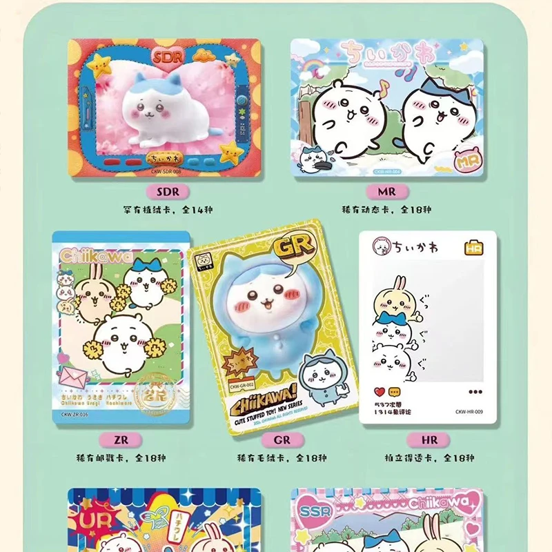 New Chiikawa Trading Collectible Cards Full Box Hachiware USAGI Anime Peripheral Cards Collection Card Set Decoration Cute