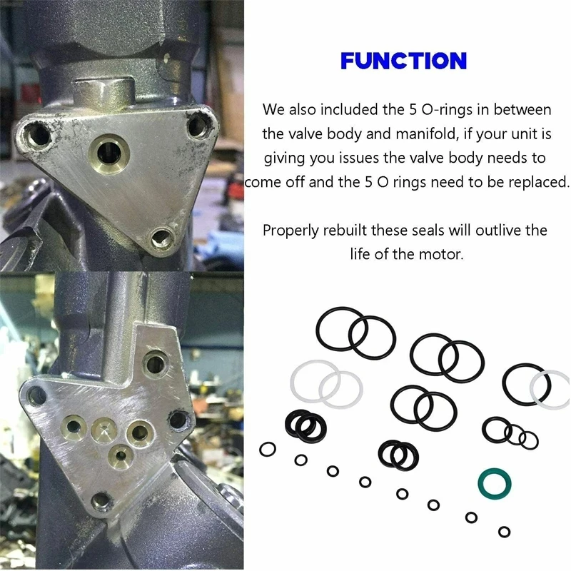 115225FS Kit guarnizioni Trim/Tilt Cap & cilindro O-Ring per Yamaha 1997-Up 115HP 150HP 175HP 200HP (alcuni 225HP 250HP) per Showa Suzuki