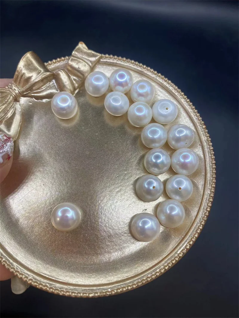 100% Natural Freshwater Pearl Beads 3A 4A Quality 4-10.5mm Various Color Button Pearls for Earring Necklace Make Jewelry DIY - Image 5