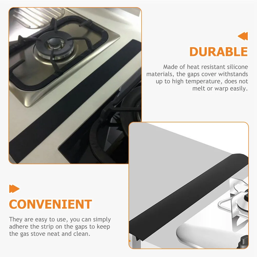 

2 шт. силиконовые наполнители зазоров для плиты, термостойкие уплотнительные ленты для кухонной плиты, пылезащитный чехол для столешницы