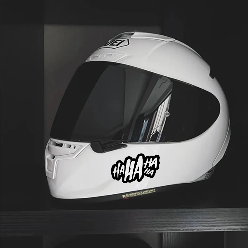 1PC HAHAHA Sticker Motorcycle Helmet Vinyl Decal Funny Graffiti Car Bike Scooter Waterproof Scratch Cover Decor